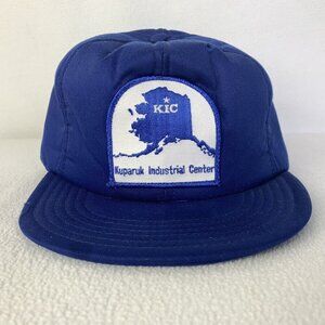 Kuparuk Alaska Hat Cap Vintage 1980s Trucker Rare Oil Oilfield Blue Read